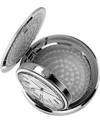 Timex Unisex Quartz Analog Silver-Tone Table Clock Watch 49mm