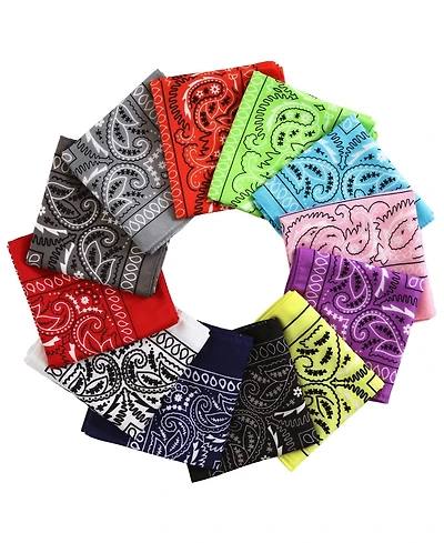 Piscifun Paisley Patriotic Bandana Headband Multipurpose Western Wear