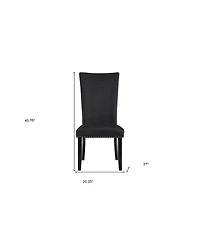 HomeRoots Set of Two Upholstered Velvet Dining Side Chairs