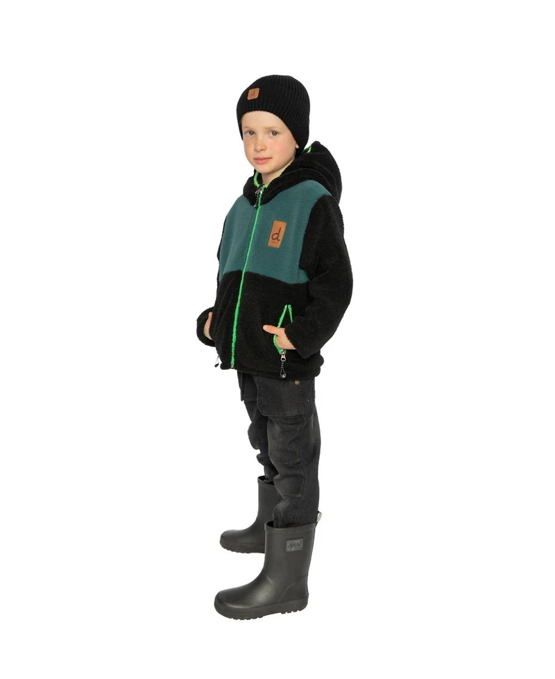 Deux par Deux Little and Big Boy 6 -14 Reversible Mid-Season Jacket