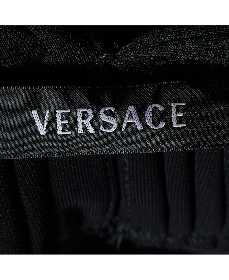 Pre-Owned Versace Women's Versace Ruched Crepe Sleeveless Top with Ring Detail