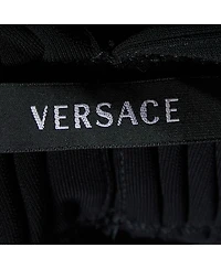 Pre-Owned Versace Women's Versace Ruched Crepe Sleeveless Top with Ring Detail