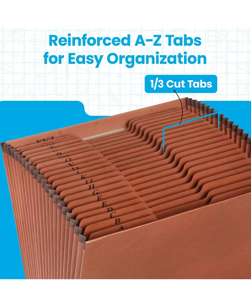 Danrong Pendaflex Heavy Duty Expanding File Organizer 21 Pocket A Z Tabs Letter Size Open Top