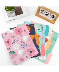Decorative File Folders Floral Letter Size 84 Pack Tabbed Office School