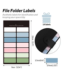 Danrong 8 Pockets Accordion File Organizer Expanding Folders Portable Document A4 Letter Snap Closure Pack Of 4