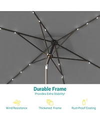 Sonkuki Enhance Your Outdoor Oasis with 10×6.5Feet Led Rectangular Patio Umbrella - Stylish, Durable, and Sun-Protective!