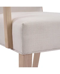 Boyel Living 2-Piece Modern Dining Chairs with Arms, Fabric and Rubberwood Frame, Upholstered Kitchen Chairs