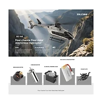 Bruce & Shark 4-Channel Rc Helicopter with Altitude Hold and One-Key Takeoff and Landing