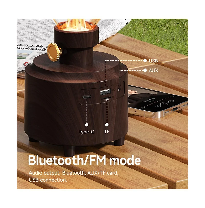 Artudatech Retro Kerosene Lamp Waterproof Dimmable Bluetooth Speaker