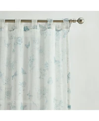 Lenox Butterfly Meadow Toile Printed Back Tab/Rod Pocket Window Curtain