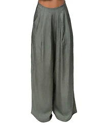 Jluxlabel Women's Sundown High-Waisted Wide-Leg Acetate Pants