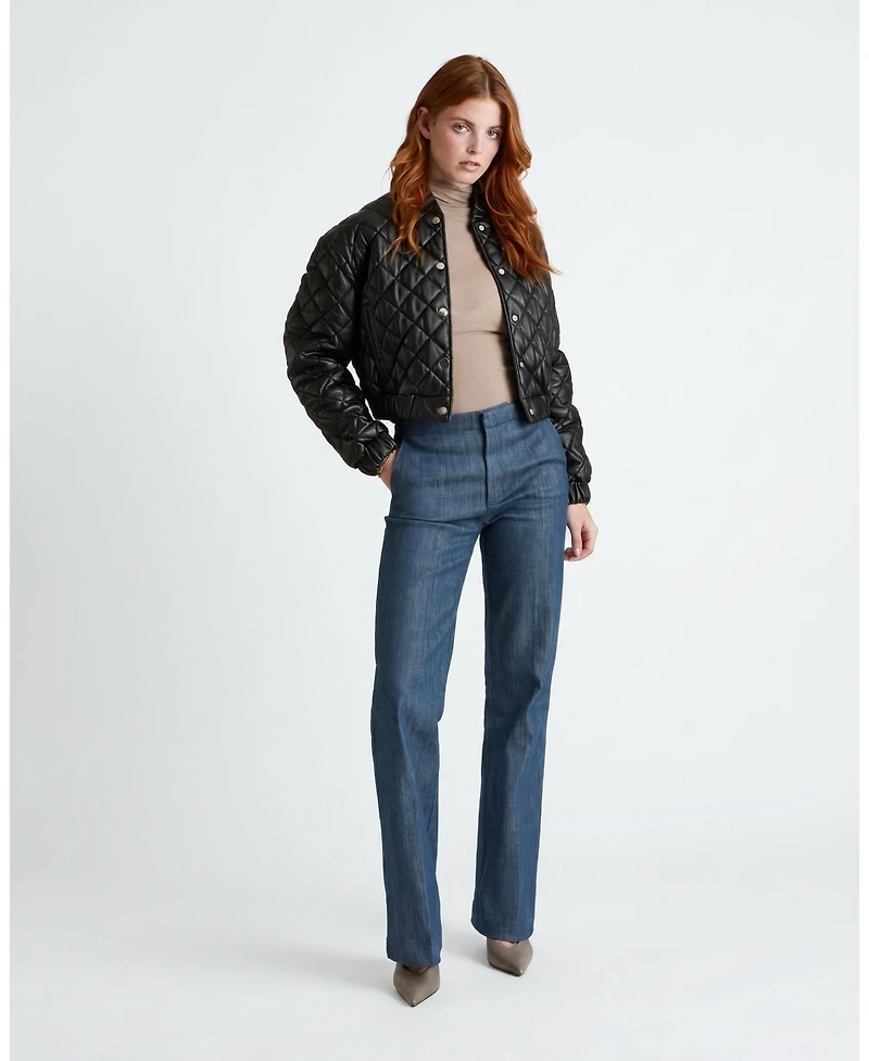 Furniq Uk Women's Aveline Quilted Leather Jacket