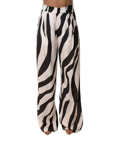 Jluxlabel Women's Zebra Essential Flow Trouser