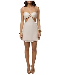 Jluxlabel Women's Sweet Bloom Satin Cutout Mini Dress