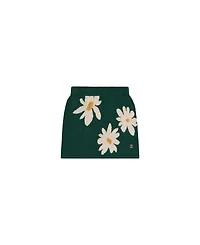 Deux par Deux Little and Big Girl (size 6 to 12 ) Knitted Skirt Jasper Printed