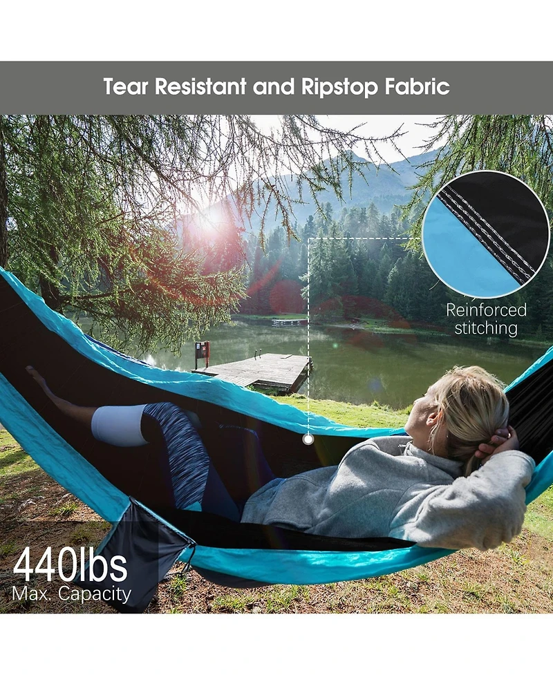 Piscifun Camping Hammock With Mosquito Net Rain Fly Heavy Duty Parachute Nylon Outdoor Gear