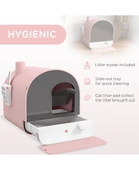Ruie Covered Cat Litter Box with Lid Scoop and Air Filter