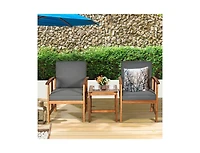 Mondawe 3 Solid Wood Outdoor Patio Sofa Furniture Set
