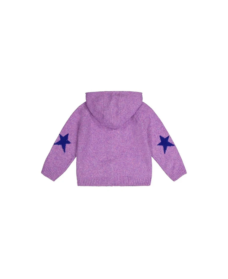 Deux par Deux Toddler Girls (2T - 5T) Hooded Knitted Cardigan