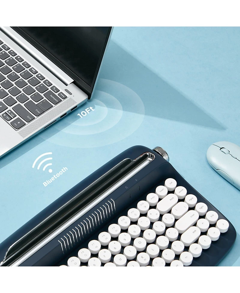 Lisen B303 Wireless Mechanical Compact Keyboard for Bluetooth