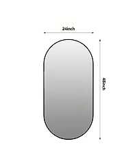 Busdays 48x24 Inch Bathroom Vanity Mirror Wall Mounted Framed Vertical or Horizontal Hanging Modern Hd Mirror for Bedroom Entryway