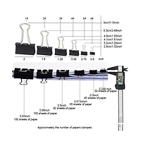 Danrong Assorted Sizes Binder Clips Coated Steel For Office Home School
