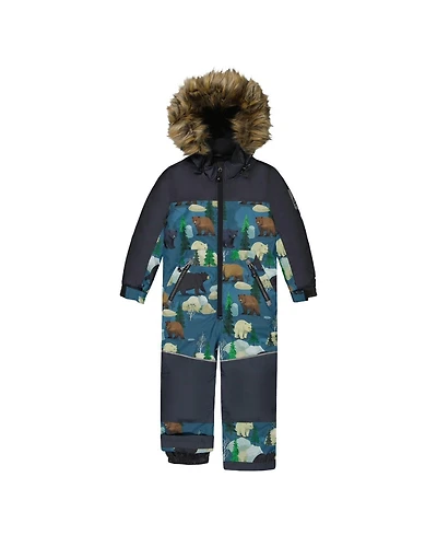Deux par Deux Toddler Boys 2 to 5 One Piece Discover Snowsuit Bear Print