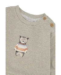 Deux par Baby Boy ( 3M to 24M ) Cotton Pants and Top Set Stripes
