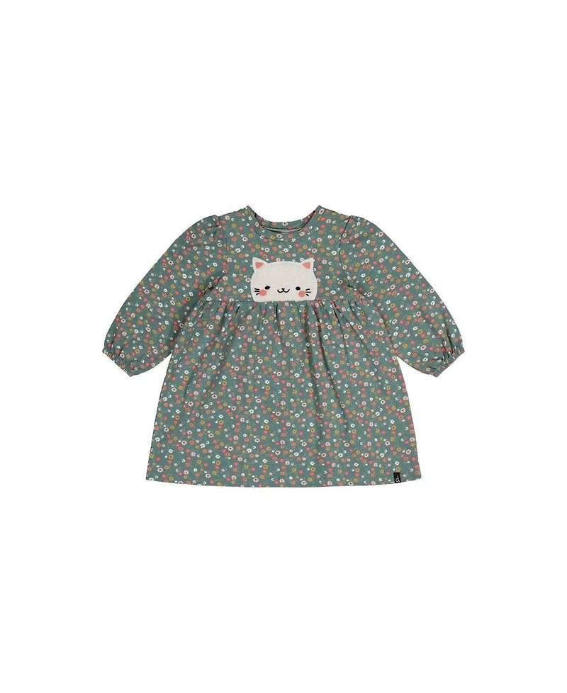 Deux par Deux Baby Girls ( 12 M to 24 M ) Cotton Printed Dress Floral Print