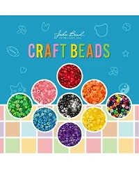 John Bead 6x9mm Mix Plastic Pony Beads, 120g