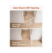 Ruie Drilling Mount Pet Gate for Stairs 30 in High and 28 to 43 in Wide