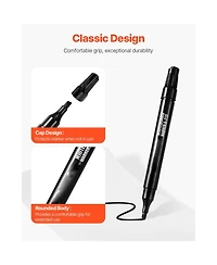 Sevorley Black Dry Erase Markers, 36-Pack Low-Odor Whiteboard Markers with Chisel Tip