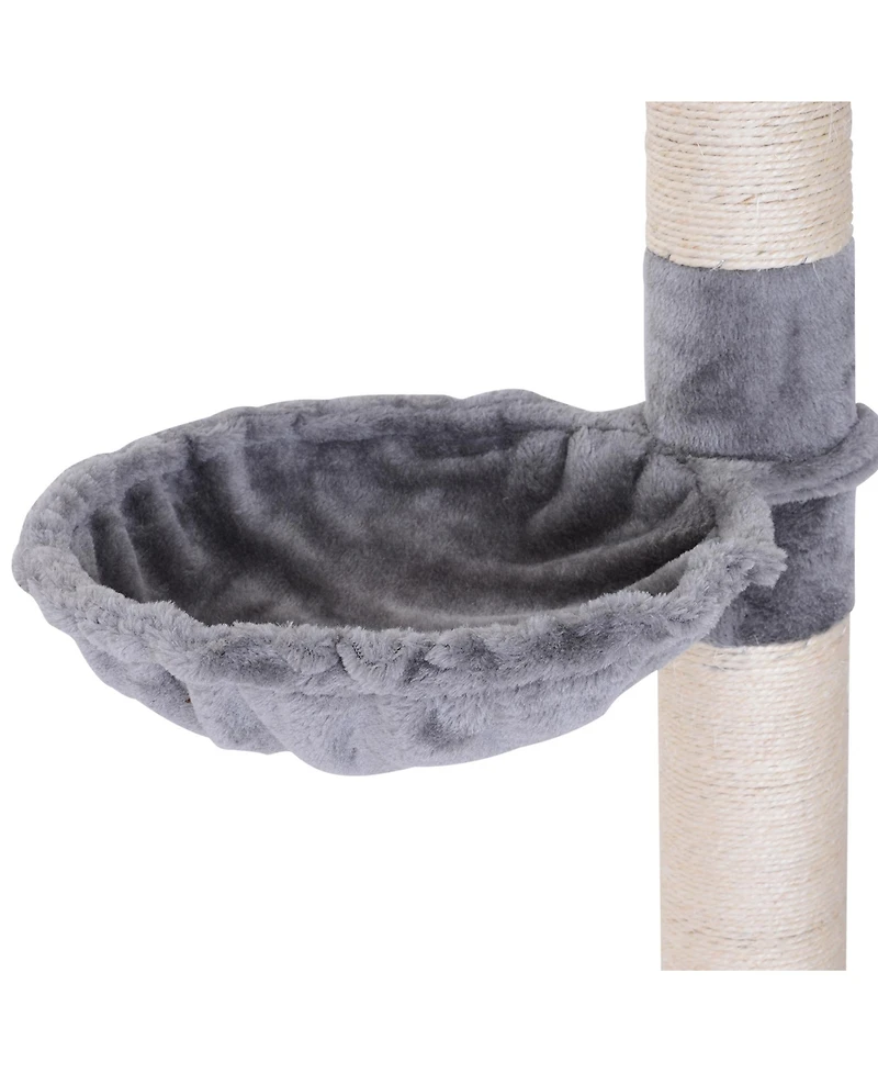 Ruie 102 Inch Floor to Ceiling Cat Tree 5 Level Tower with Scratching Posts and Hammock