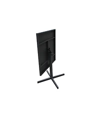 HomeRoots 32" Square Aluminum Pedestal Base Dining Table
