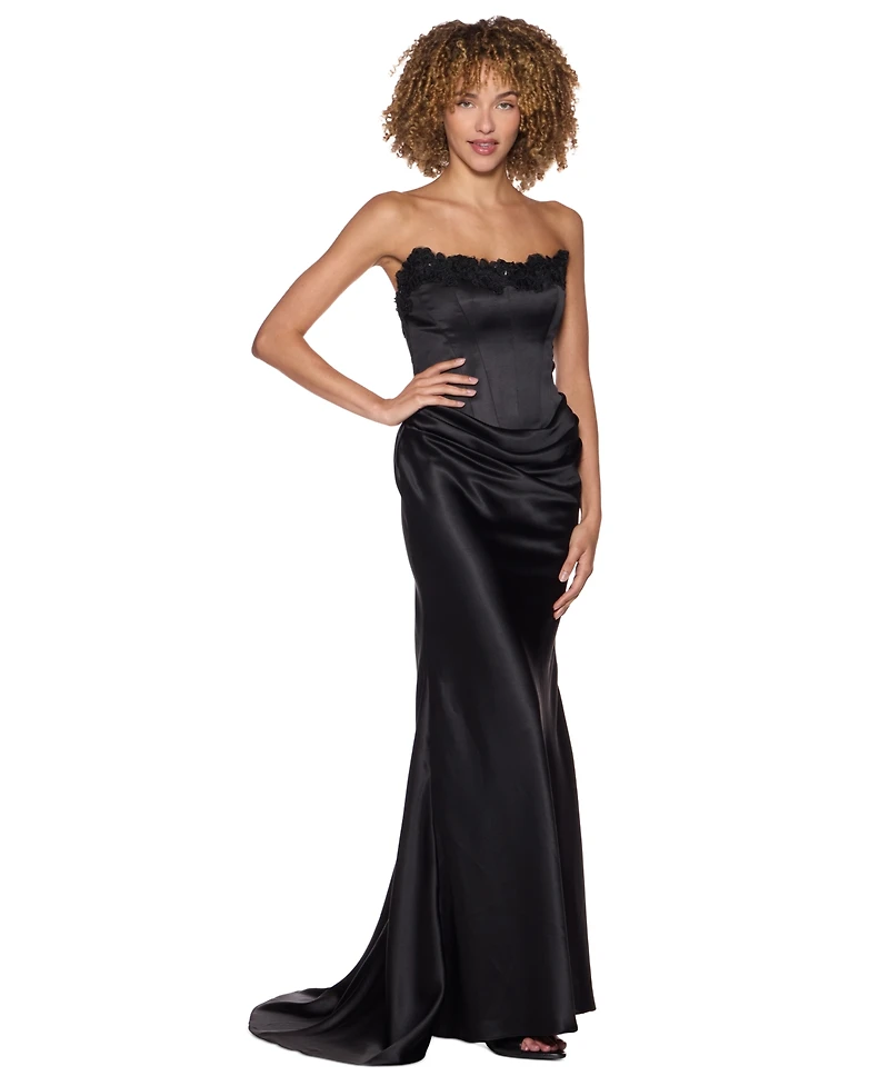 Alex & Sophia Juniors Satin Dress