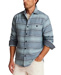 Weatherproof Vintage Men's Stripe Twill Flannel Overshirt Jacket