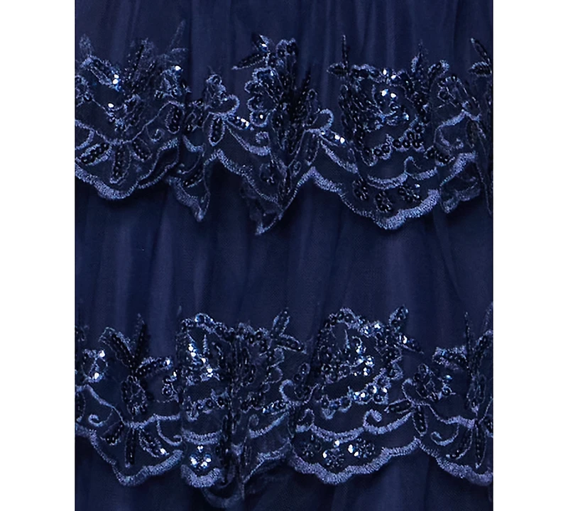 Alex & Sophia Juniors' Embellished Short Fit Flare Dress