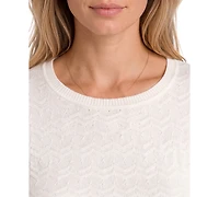 Liverpool Los Angeles Women's 3/4-Sleeve Crewneck Knit Top