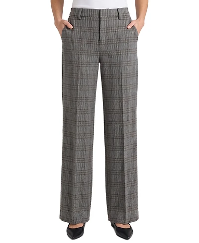 Liverpool Los Angeles Women's Kelsey Mid-Rise Wide-Leg Trousers
