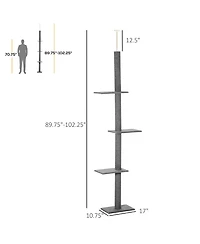 Ruie Floor to Ceiling Cat Tree Climbing Tower with Sisal Scratching Posts