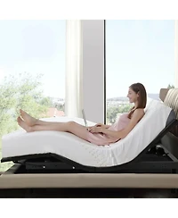 Gouun Queen Adjustable Bed Base Frame with Wireless Remote and Dual Usb Ports