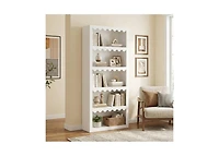 Tribesigns 70" Bookcase, Modern 5-Tier Bookshelf Storage Organizer with Scalloped Edges