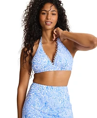 Tommy Bahama Women's Reversible V-Neck Tie-Back Swim Top