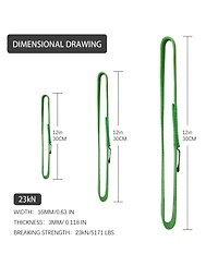Piscifun 16mm Nylon Tubular Webbing Straps EN566 Certified Rigging for Climbing Tree Work Ziplining