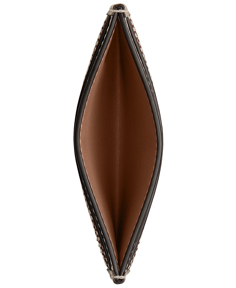 Coach Women's Crystal Signature Jacquard Essential Card Case