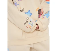 Mayfair Juniors' Angels Lead Graphic Oversized Fleece Crewneck Sweatshirt