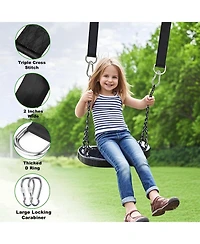 Piscifun Tree Swing Hammock Straps Kit Heavy Duty Lock Carabiner Hooks Tree Protector Easy Installation Universal Hanging Straps