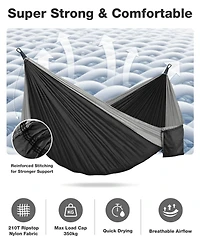 Piscifun Heavy Duty Camping Hammock 700lbs Capacity With Tree Straps Carry Bag Portable Outdoor