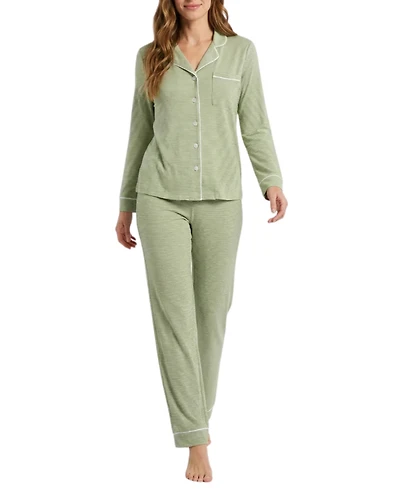 Motette Women's Stripe Bamboo Pajama Set