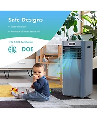 Gymax 8000 Btu 3-in-1 Portable Air Conditioner Ashrae Ac Unit Cooler with 24H Timer